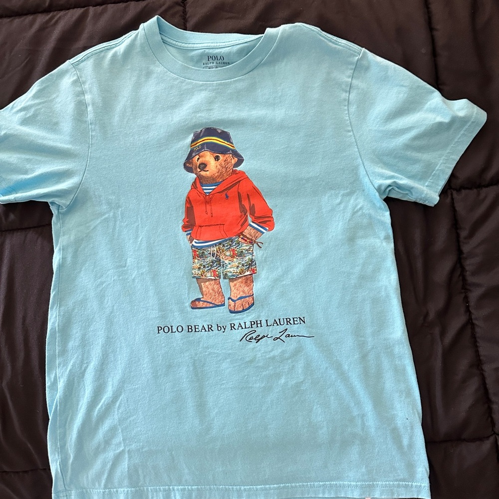 Polo by Ralph Lauren Kids Light Blue Bear Tee